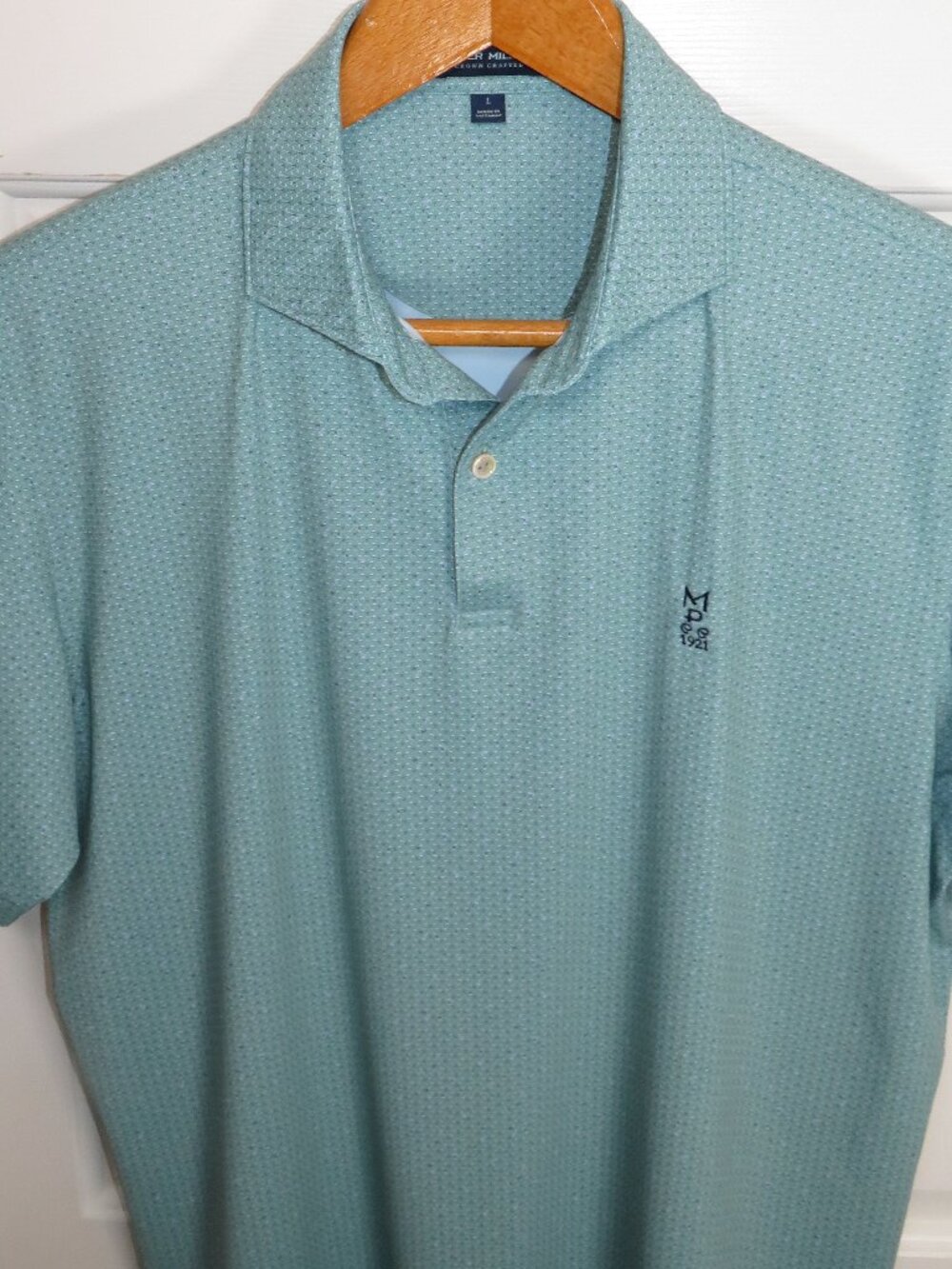 Peter Millar Crown Crafted Leaf Geometric AOP Performance Polo LG Myers Park